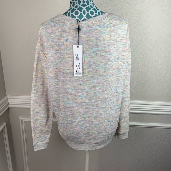 MINKPINK Um Yay Sweatshirt Confetti Gray Medium - Picture 6 of 8